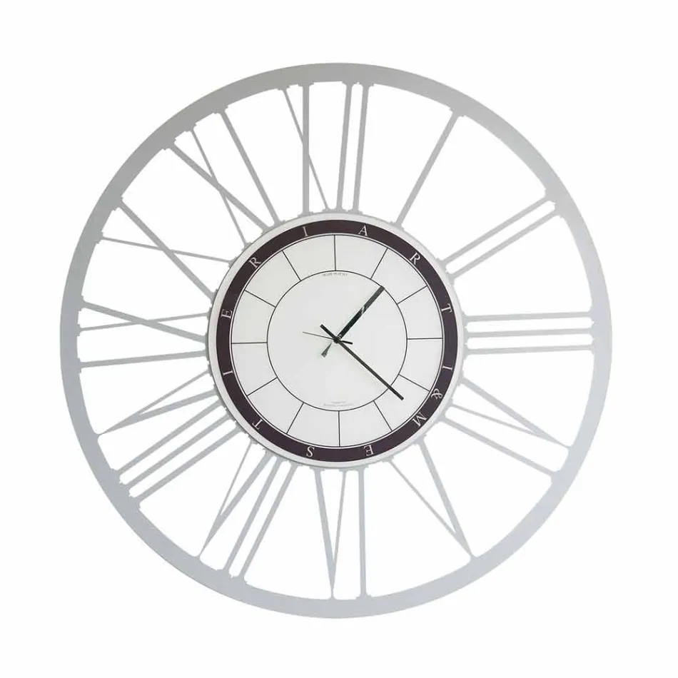 Large Size Modern Iron Wall Clock Made in Italy - Einar Viadurini