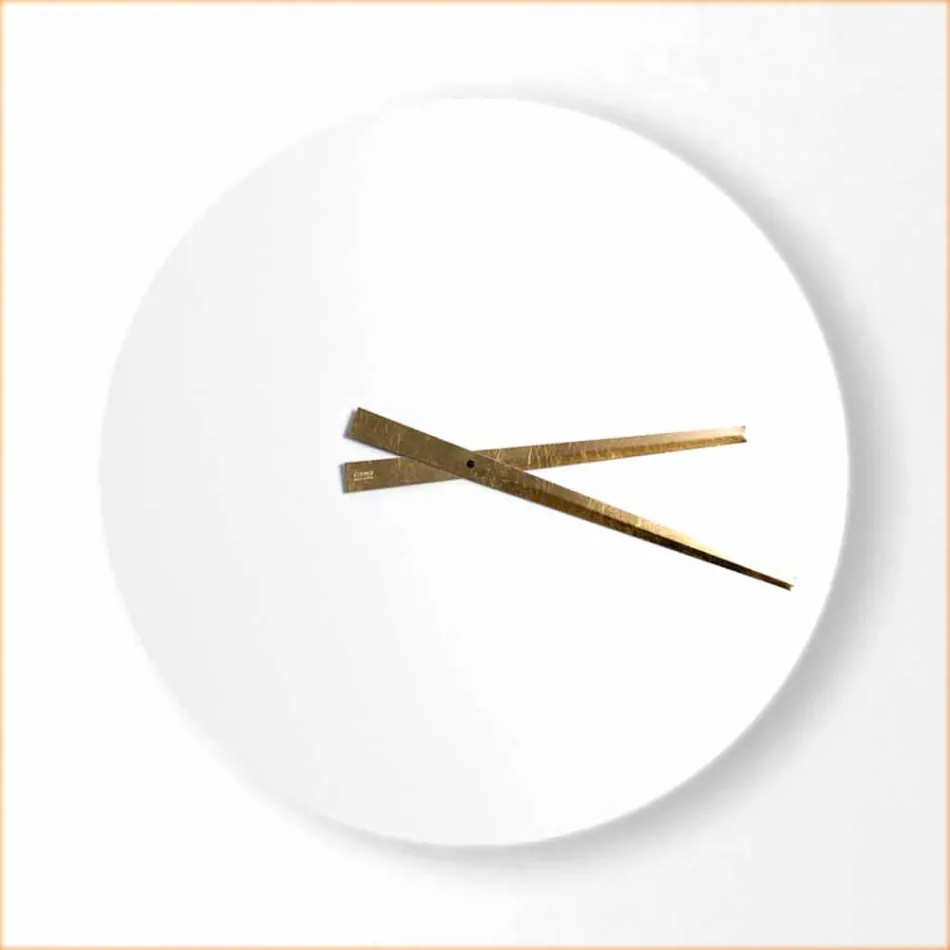 Large Wall Clock Colorful Modern Design in Round Wood - Dione Viadurini