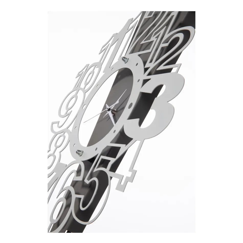 Iron Wall Clock with Exclamation Point Made in Italy - Hand Viadurini