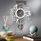 Iron Wall Clock with Exclamation Point Made in Italy - Hand Viadurini