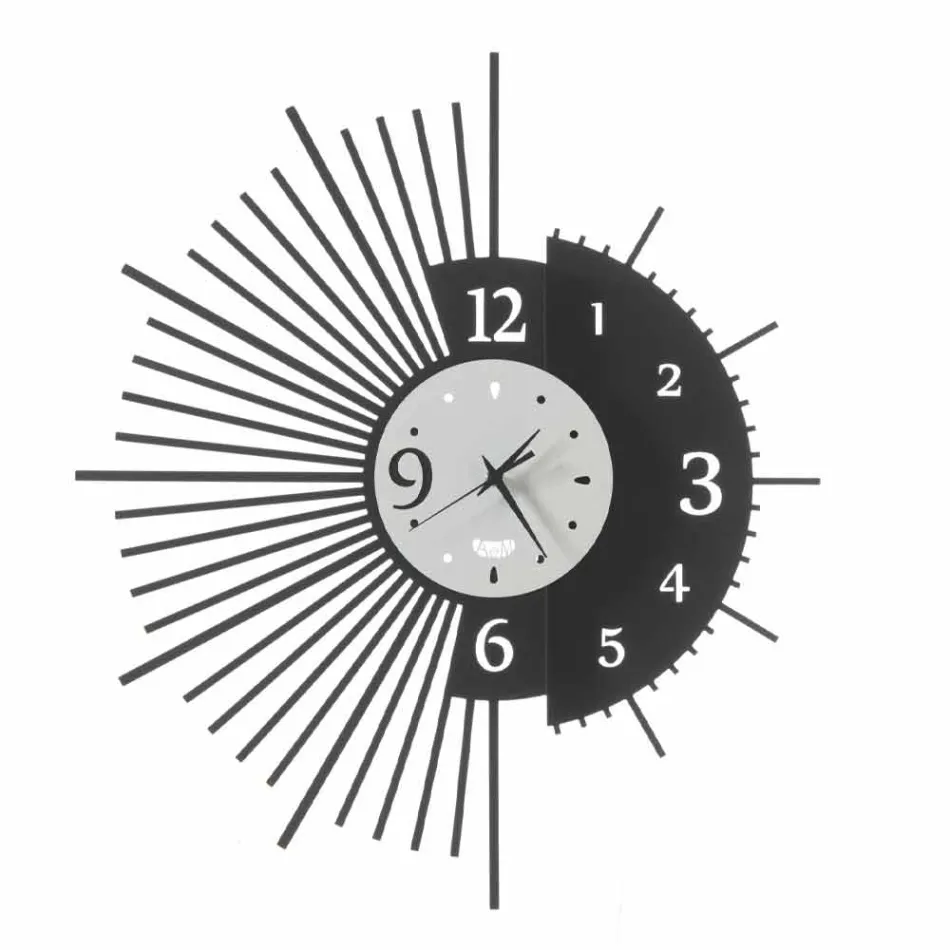 Iron Wall Clock Elegant Design Made in Italy - Aneto Viadurini