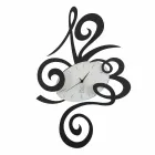 Wall Clock in Black Iron, Aluminum or Red Made in Italy - Rosbif Viadurini
