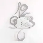 Wall Clock in Black Iron, Aluminum or Red Made in Italy - Rosbif Viadurini