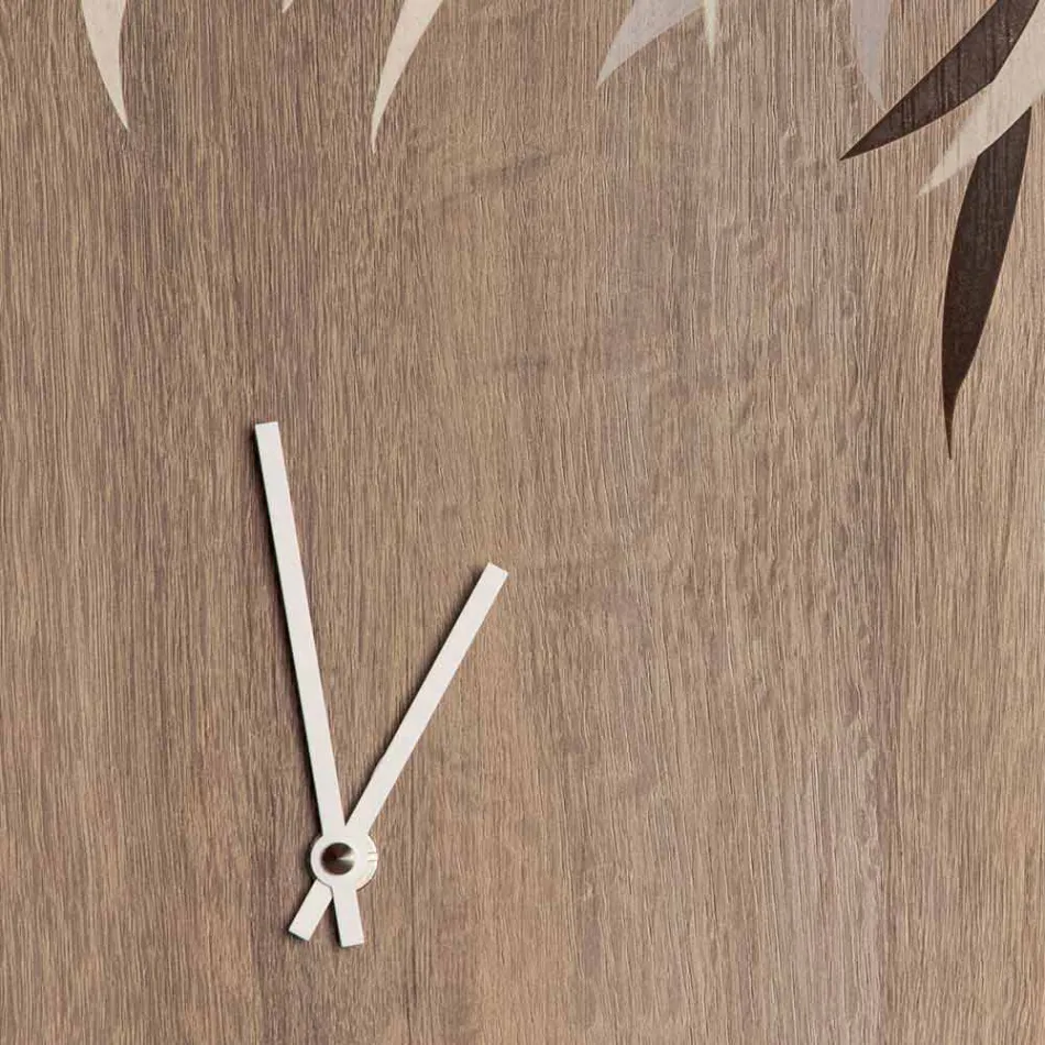 Wall Clock in Oak Wood or Blackboard Laser Engraved Design Round - Kanno Viadurini