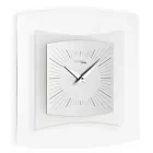 Wall Clock in Transparent and Bisatin Methacrylate Made in Italy - Glad Viadurini