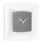 Wall Clock in Transparent and Bisatin Methacrylate Made in Italy - Glad Viadurini