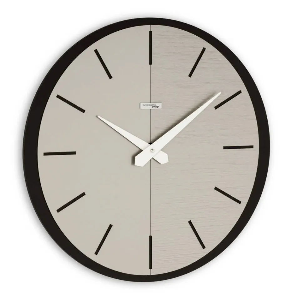 Wall Clock in PVC and Laminate in Different Colors Made in Italy - Mean Viadurini