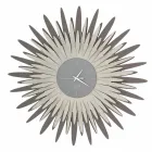 Modern Wall Clock with Iron Shape in Made in Italy - Fuoco Viadurini