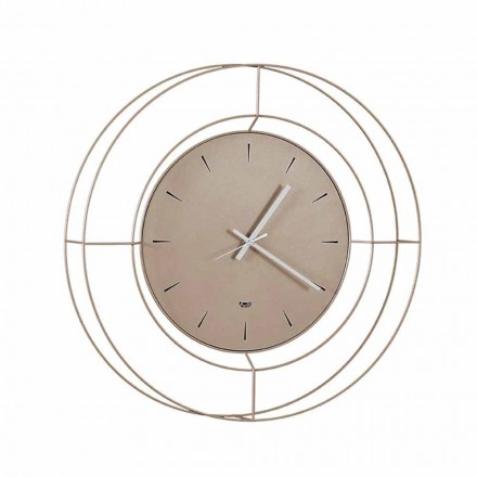 Modern Wall Clock in Colored Steel Made in Italy - Adalgiso Viadurini