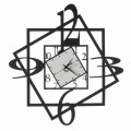 Modern Iron Wall Clock Geometric Design Made in Italy - Procida