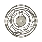 Round Wall Clock in Iron Decorated Design in 3 Colors - Doric Viadurini