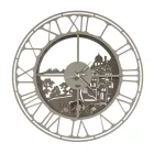 Round Wall Clock in Iron Italian Design 3 Finishes - Furio Viadurini