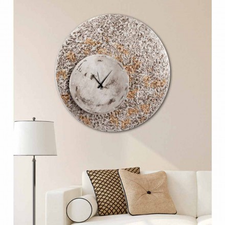 Wall clock on two levels of design made in Italy Eccli Viadurini