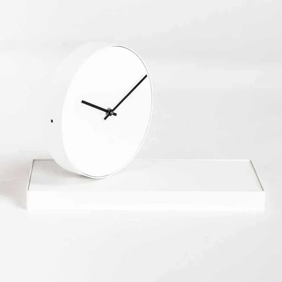 Swivel Table Clock with Steel Mirror Made in Italy - Meritorious Viadurini