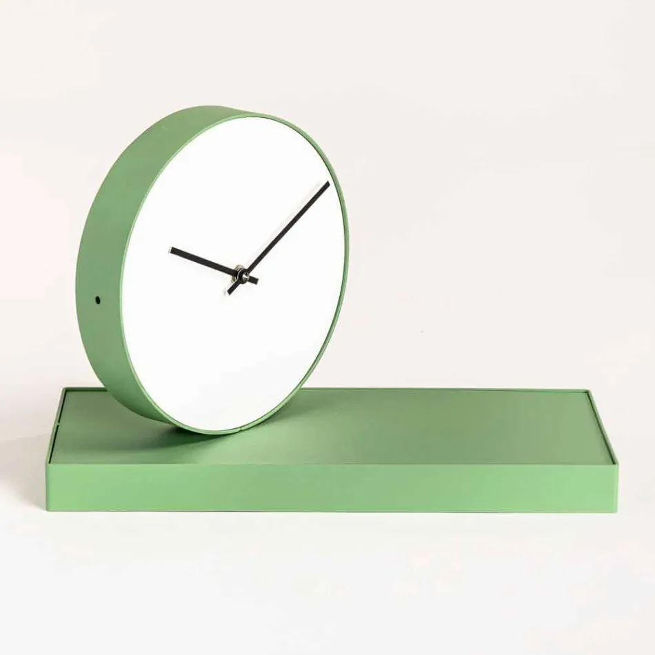Swivel Table Clock with Steel Mirror Made in Italy - Meritorious Viadurini