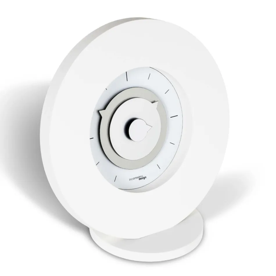 Table Clock in High Density Semi Expanded PVC Made in Italy - Pretty Viadurini