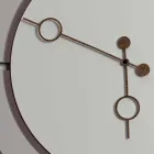 Large Modern Round Design Wall Clock in Brown and Beige Wood - Osvego Viadurini