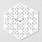 Large Design Wall Clock in White Dove Gray Green or Pink Wood - Tarto Viadurini