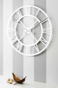 Large Shabby Chic Wall Clock in Vintage Design Wood - Arrigo