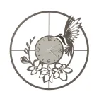 Iron Clock with Hummingbird Decoration Made in Italy - Virgin Viadurini