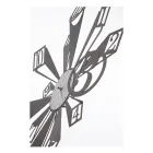 Iron Clock with Particular Optical Effect Made in Italy - Wheel Viadurini