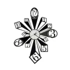 Iron Clock with Particular Optical Effect Made in Italy - Wheel Viadurini