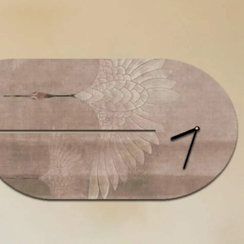 Wooden Clock with Heron Print Made in Italy - Palau Viadurini