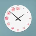 Wooden Clock with Camellia Flower Print Made in Italy - India