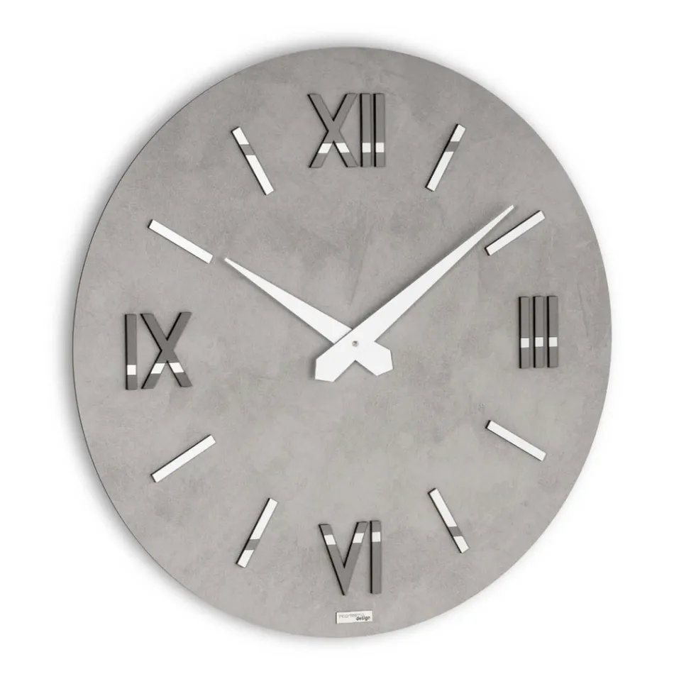 Clock in MDF and Polypropylene with Different Textures Made in Italy - Nice Viadurini