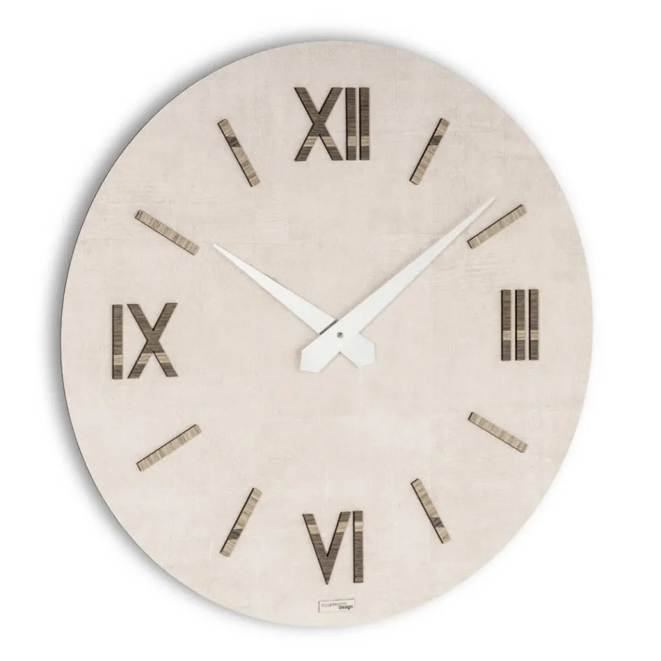 Clock in MDF and Polypropylene with Different Textures Made in Italy - Nice Viadurini