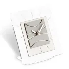Square Table Clock in Transparent Methacrylate Made in Italy - Strange Viadurini