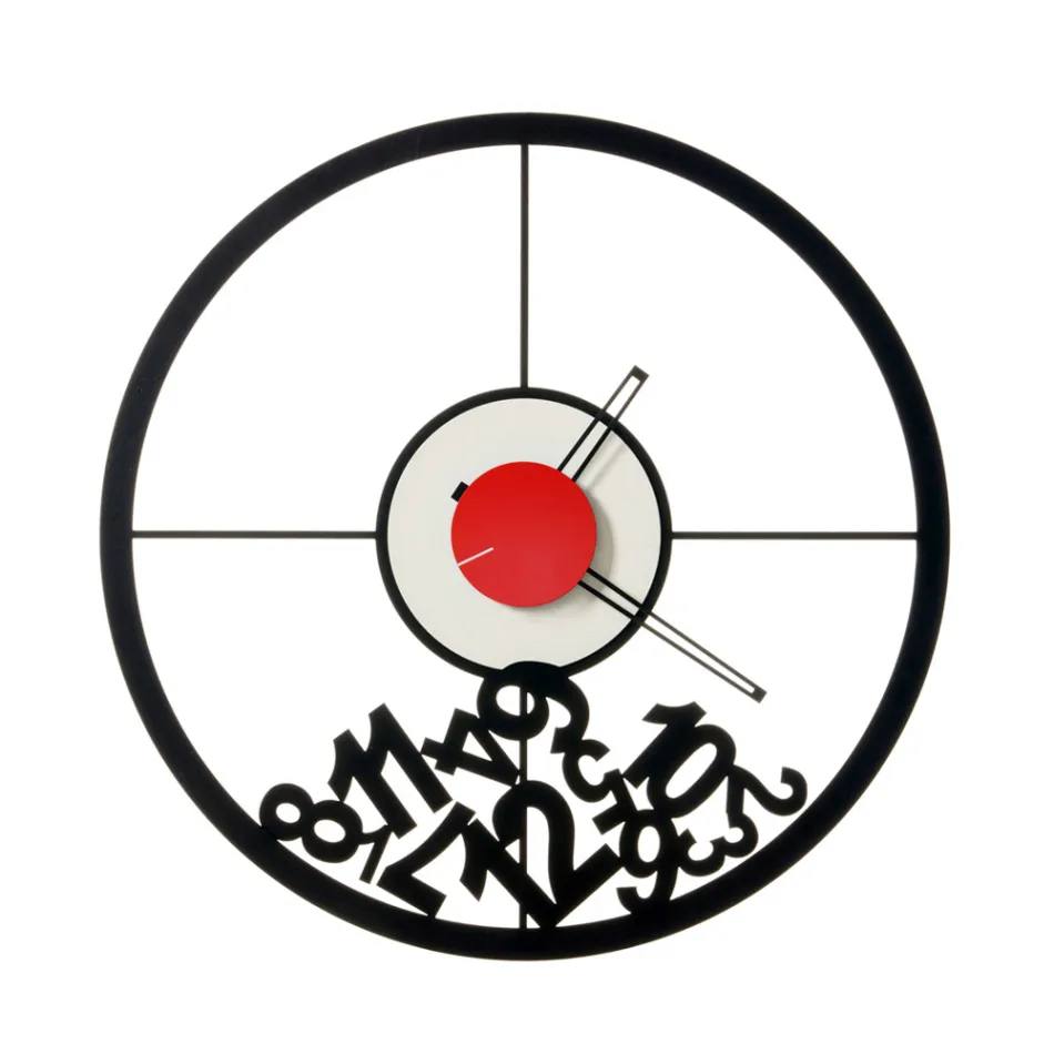 Clock Made of Iron with Fallen Numbers Made in Italy - Aries Viadurini