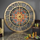 Clock Made of Iron in 3 Different Finishes Made in Italy - Wheat Viadurini