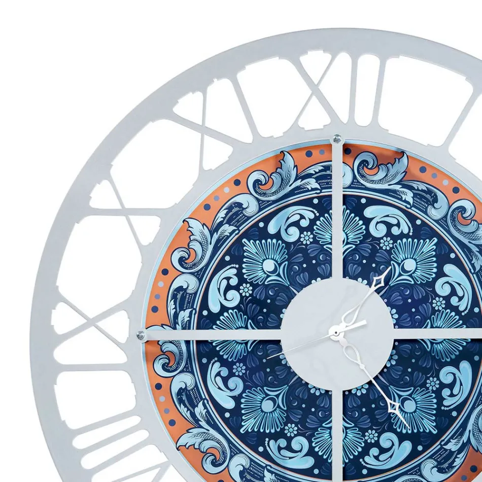 Clock Made of Iron in 3 Different Finishes Made in Italy - Wheat Viadurini