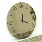 Round Wall Clock in Mirrored Crystal Made in Italy - Gear Viadurini