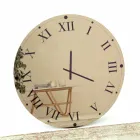 Round Wall Clock in Mirrored Crystal Made in Italy - Gear Viadurini