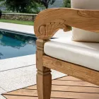 Bench 210x112 cm in Recycled Teak Wood with Cushions - Mammolo Viadurini