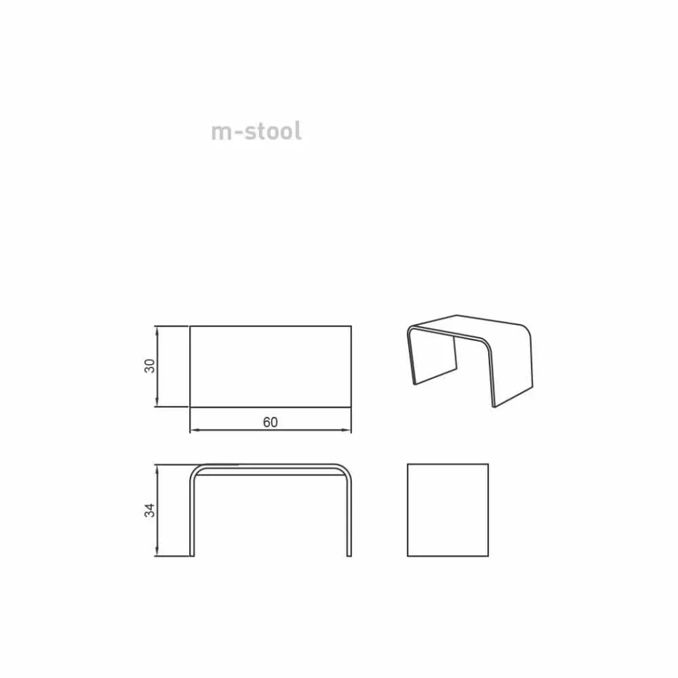 Modern design long bath bench produced in Italy Recanati Viadurini