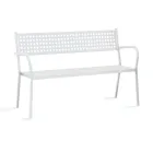 Stackable Outdoor Bench with Steel Armrest Made in Italy - Aberdeen Viadurini