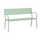Stackable Outdoor Bench with Steel Armrest Made in Italy - Aberdeen Viadurini