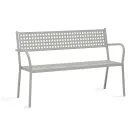 Stackable Outdoor Bench with Steel Armrest Made in Italy - Aberdeen Viadurini