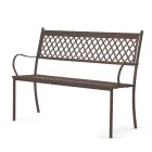 Stackable Outdoor Bench in Galvanized Steel Made in Italy - Celia Viadurini