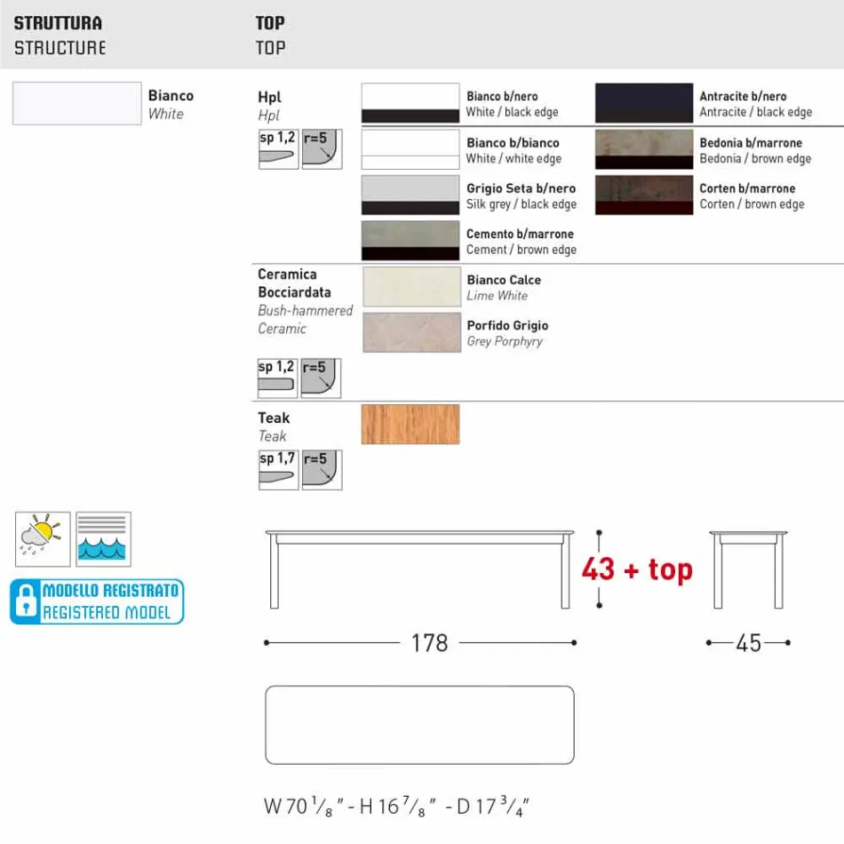 Varaschin System outdoor bench in design painted aluminum Viadurini