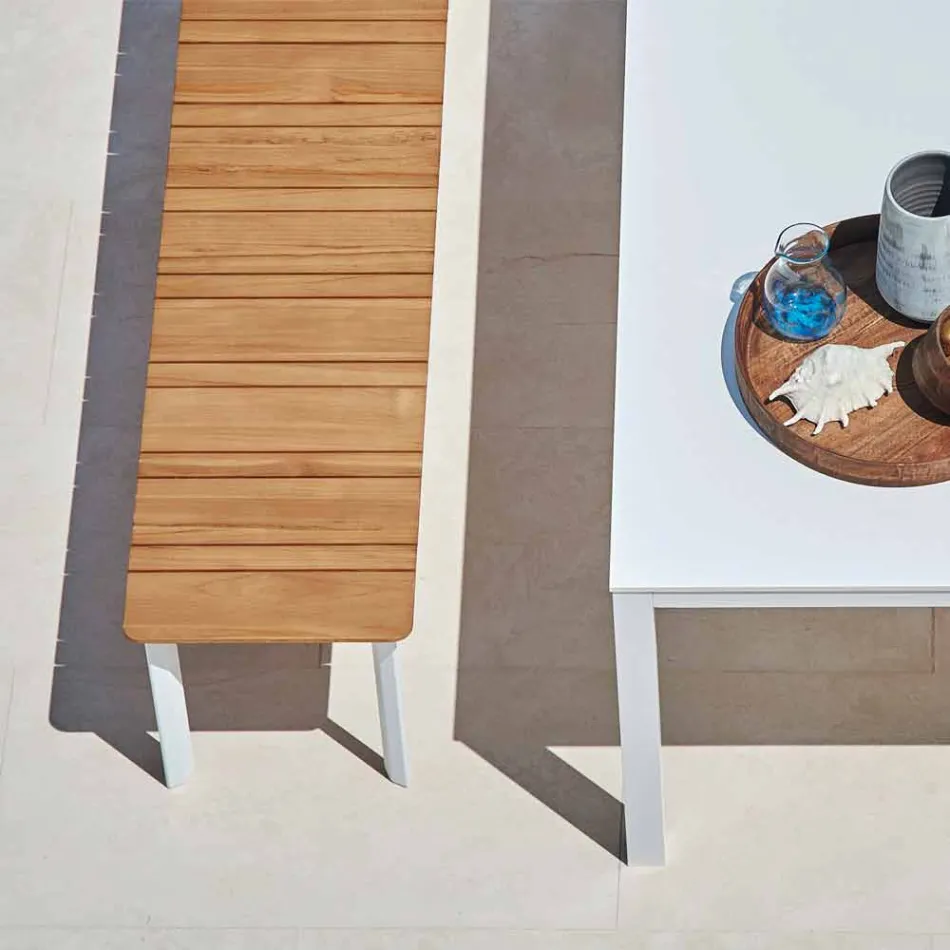 Varaschin System outdoor bench in design painted aluminum Viadurini