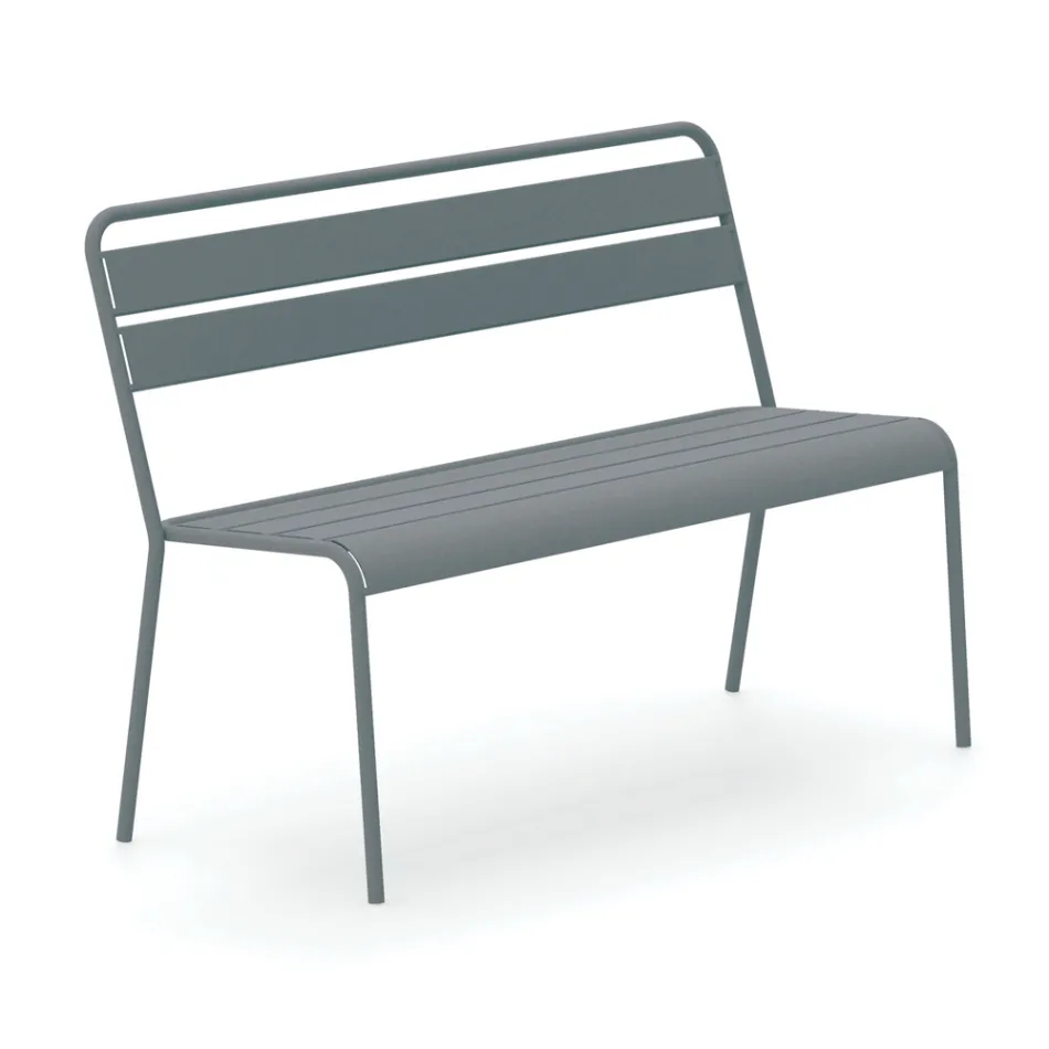 Stackable Garden Bench with Galvanized Steel Structure Made in Italy - Ralph Viadurini