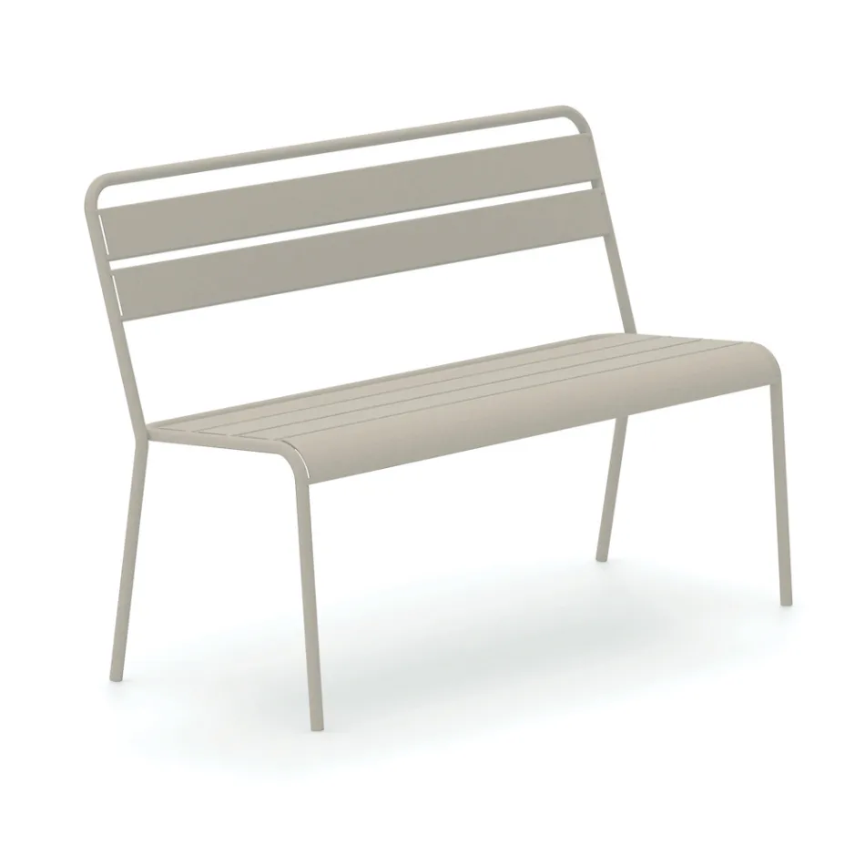 Stackable Garden Bench with Galvanized Steel Structure Made in Italy - Ralph Viadurini