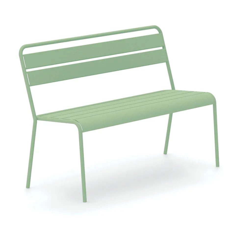 Stackable Garden Bench with Galvanized Steel Structure Made in Italy - Ralph Viadurini