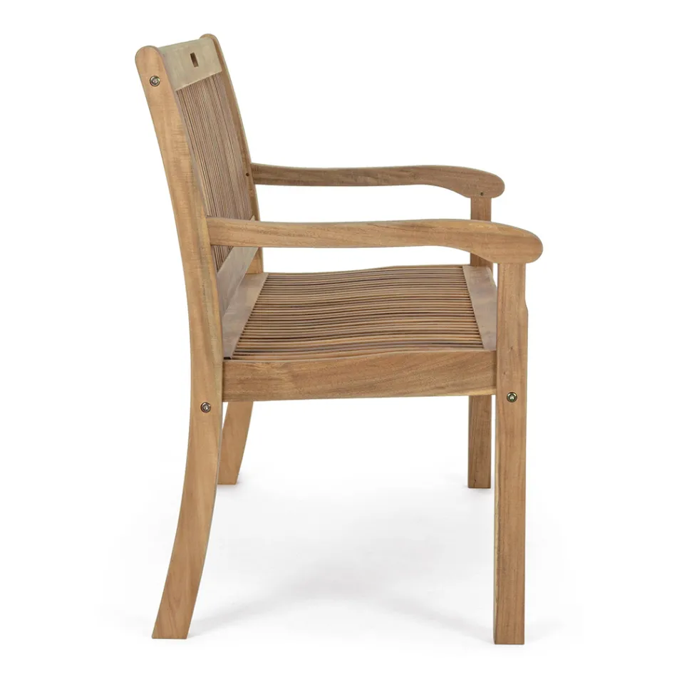 Design Garden Bench in Acacia Wood for Outdoors 2 or 3 Seats - Roxen Viadurini