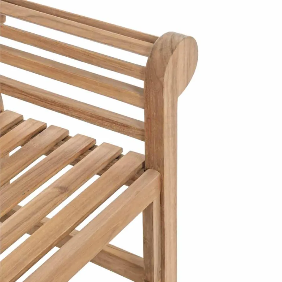 Rustic Design Teak Wood Garden Bench - Simonia Viadurini