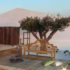 Rustic Design Teak Wood Garden Bench - Simonia Viadurini